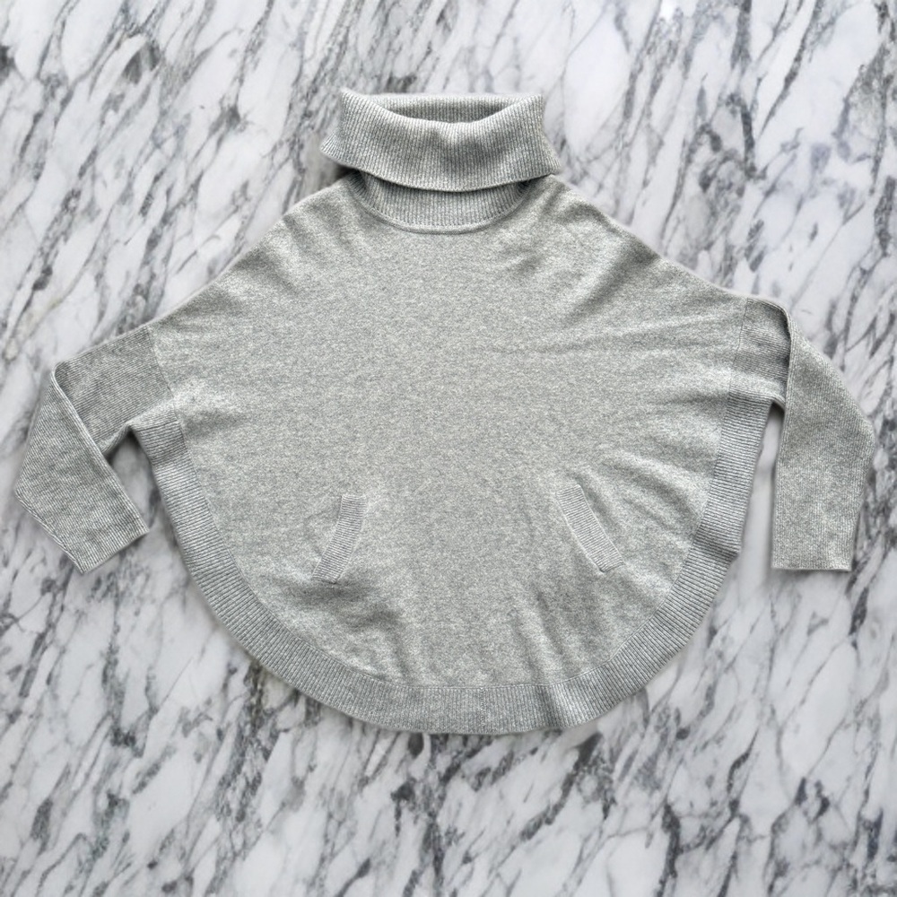 Repeat Cashmere Wool-Blend Oversized Turtleneck Sweater with Kangaroo Pocket